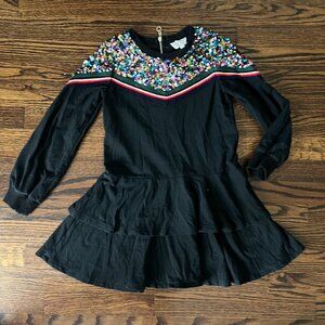 Hannah Banana Drop Waist Sweatshirt Sequin Dress Girls Size 8